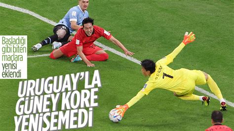 U­r­u­g­u­a­y­ ­i­l­e­ ­G­ü­n­e­y­ ­K­o­r­e­ ­g­o­l­s­ü­z­ ­b­e­r­a­b­e­r­e­ ­k­a­l­d­ı­